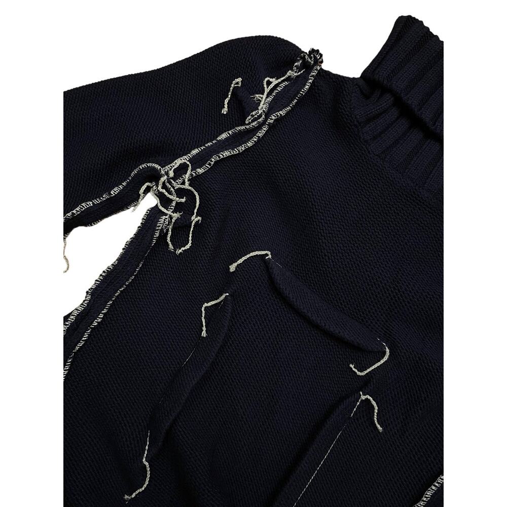 NWT!! Maison Martin Margiela H&M Navy Merino Wool Darted Sweater Dress Size Sz S - Picture 6 of 12